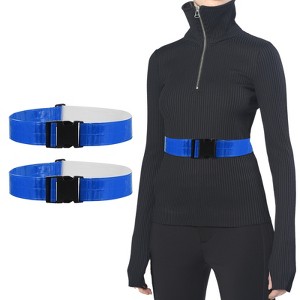 Unique Bargains Adjustable High Visibility Running Reflective Belt for Motorcycling Cycling 2 Pcs - 1 of 4