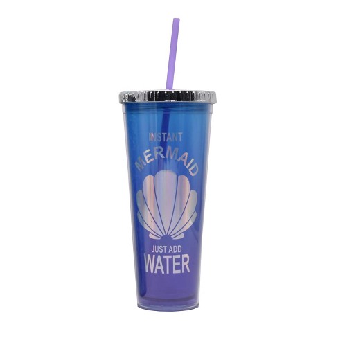 24 oz Curve Tumbler w/Handle - Mermaid Princess – MysticCharmDesigns