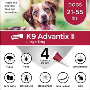 Elanco K9 Advantix II Liquid Dog Flea Drops Imidacloprid/Permethrin/Pyriproxyfen - 0.34 oz - 1 of 1