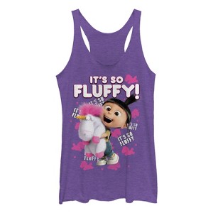Women's Despicable Me Agnes So Fluffy Unicorn Racerback Tank Top - 1 of 3