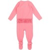 RuffleButts Modal Blend Baby Girls Ruffle One Piece Footie Pajamas - 2 of 4