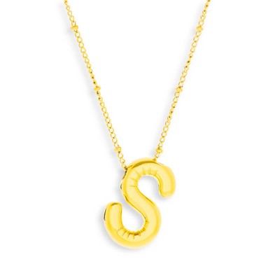 EVRY JEWELS WATERPROOF Gold or Silver Plated Starburst Initial Necklace