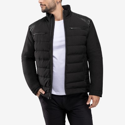 X RAY Puffer Jacket With PU Shoulder