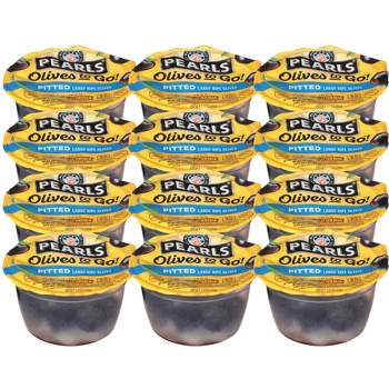 Pearls Olives to Go! Pitted Large Ripe Olives - Case of 12/1.2 oz