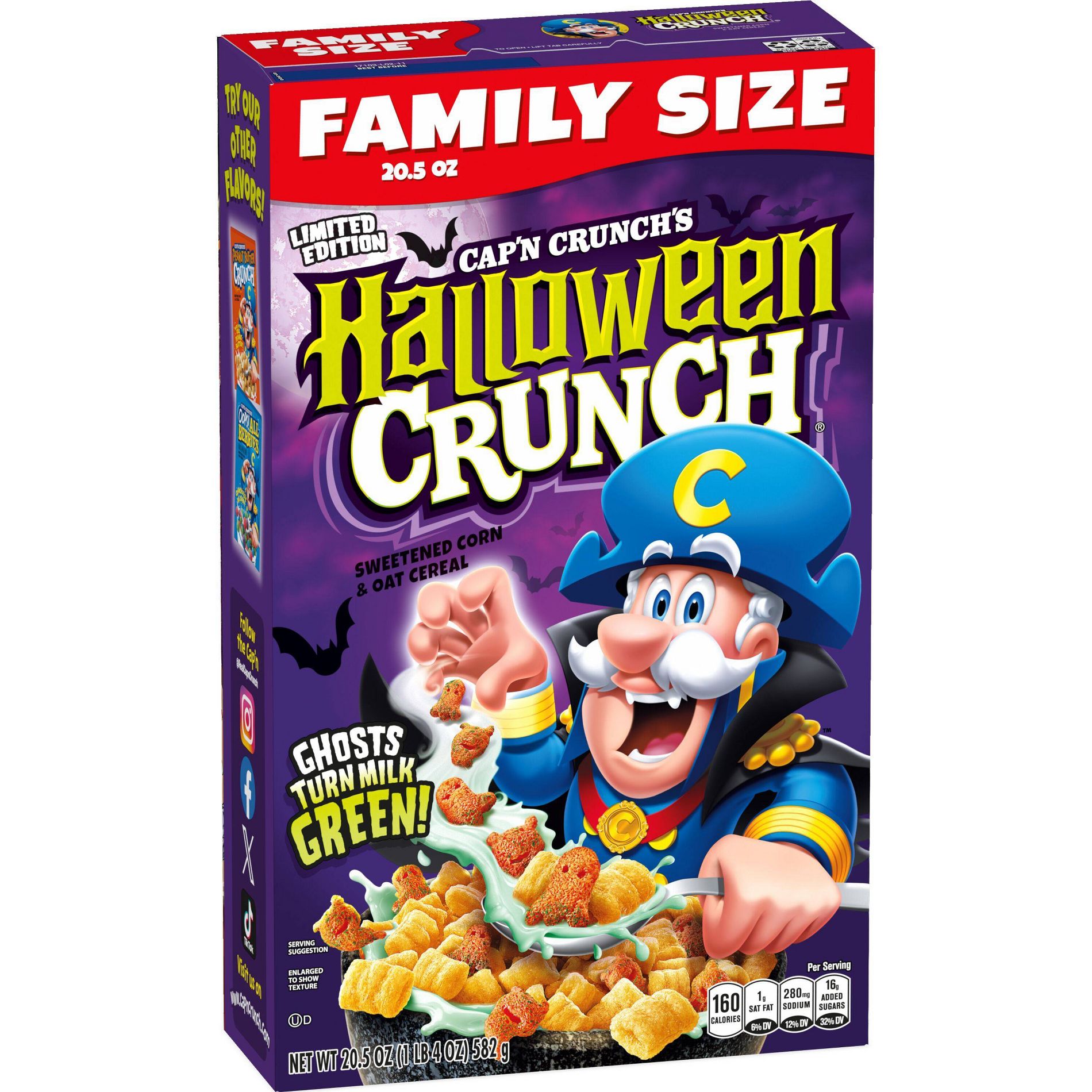 Cap'n Crunch Halloween Crunch Family Size Cereal - 20.5oz