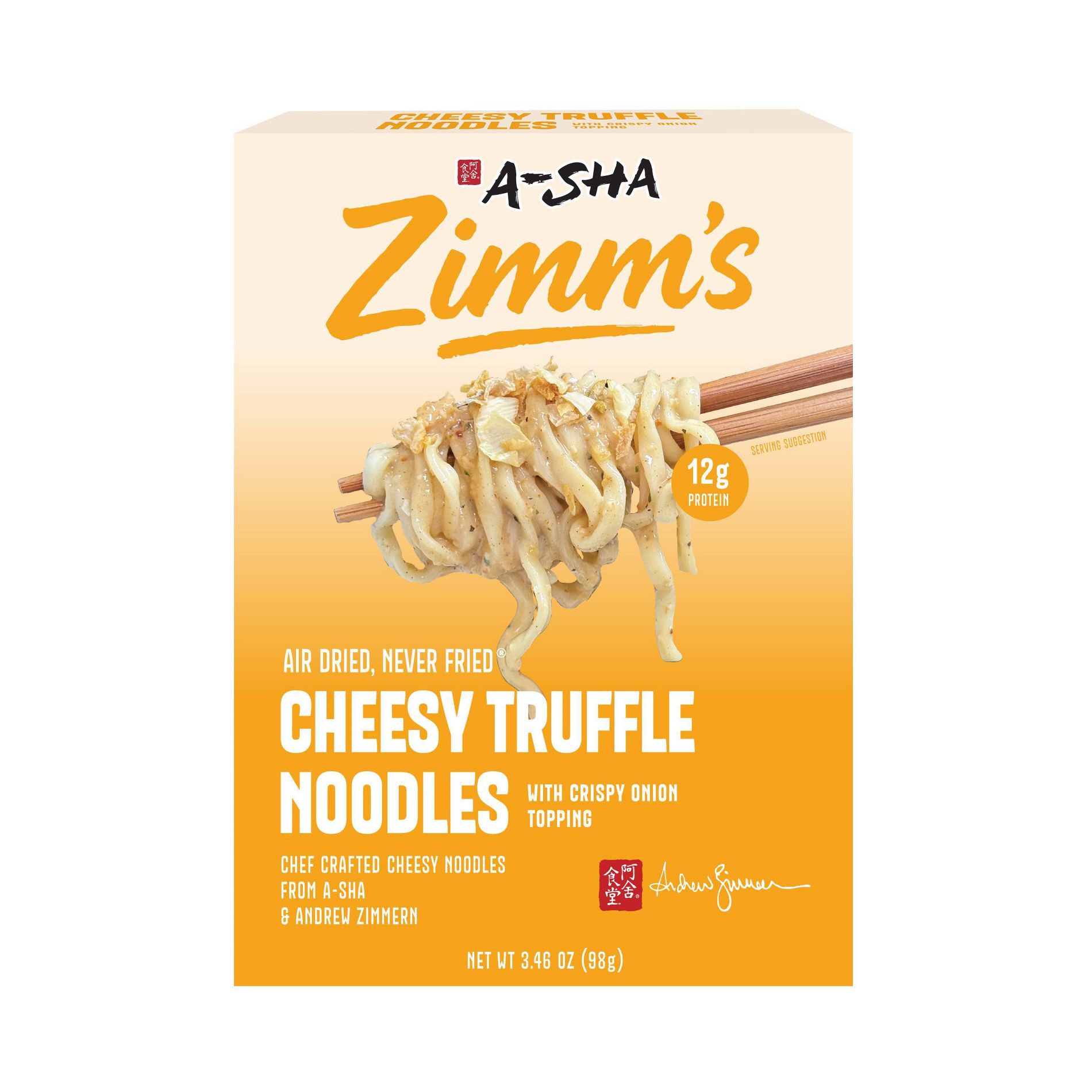 A-Sha Foods USA Zimm's Cheesy Truffle Noodles - 3.46oz