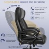KERDOM Heavy Duty Executive Desk Chair with Adjustable Lumbar Support, Comfy Padded Cushion, Black - 2 of 4