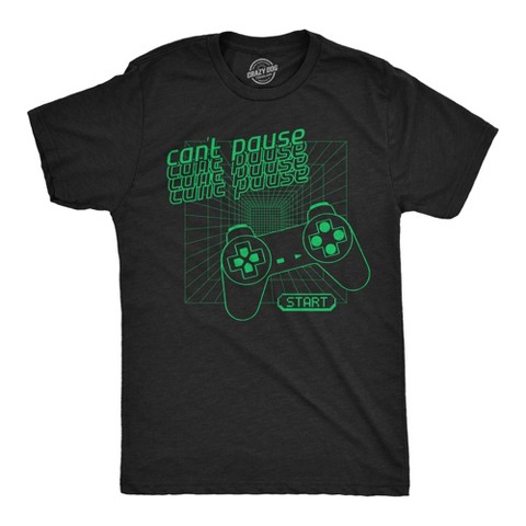 Мужские футболки Crazy Dog T-Shirts, Inc. Mens Funny T Shirts Cant Pause Sarcastic Video Game Graphic Novelty Tee for Men - Crazy Dog Men's T Shirt For Gamers Black M