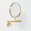 Wall-Mounted Brass Magnifying Swivel Mirror Antique Finish - Hearth & Hand™ with Magnolia - 3 of 3