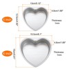 Unique Bargains Aluminum Alloy Removable Bottom Nonstick Heart Shape Novelty Cake Pans 1 Set - 2 of 4