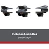 YAKIMA, EvenKeel Saddle Style Rooftop Mounted Metal Boat Rack for Vehicles with 24 Inch Minimum Crossbar Spread, Black, Set of 4 - 3 of 4