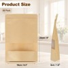 Unique Bargains Kraft Paper Zip Closure Clear Window Food Storage Containers 60 Pcs - 2 of 4