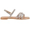 bebe Flat Dress Sandals Women's Embellished Strappy Sandals with Logo Rivet - 2 of 4