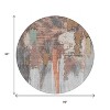 Terra Cotta And Charcoal Abstract Washable Indoor Outdoor Area Rug - 3 of 4