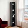 VANIRROR Tall Narrow Bookshelf, 8-Tier Cube Display Rack, Modern Corner Bookshelf with Storage Space, Storage Cabinet for Home Office - 2 of 2