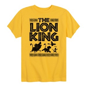 Boys' - The Lion King - Simba Timon Pumbaa Zazu Silhouettes with Logo Short Sleeve Graphic T-Shirt - 1 of 4
