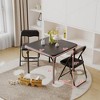 Boys and Girls Folding Table and Chair Set of 3, Featuring a Portable Table and Chairs with Ssoft Pu Cushions. No Assembly is Required - 2 of 4