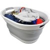 SAMMART 28L (7.4 Gallon) Collapsible Laundry Basket / Washing Tub, Grey - 4 of 4