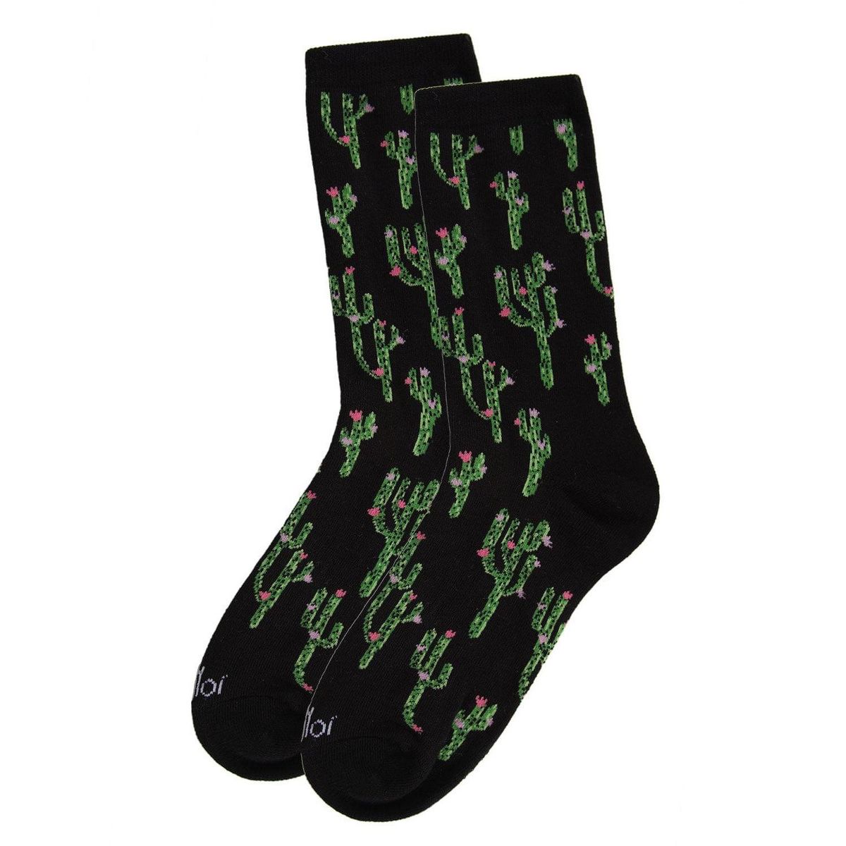 Memoi Cactus Bamboo Blend Crew Socks - thumbnail 3