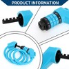 Unique Bargains Extended Bicycle Padlock Cable Lock Spiral Resettable 5 Digit Bike Lock Blue Set - 2 of 4
