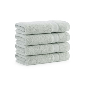 Aston & Arden Aegean Eco-Friendly Hand Towels (4 Pack), 18x30 in., Recycled Cotton, Solid and Striped Color Options - 1 of 4