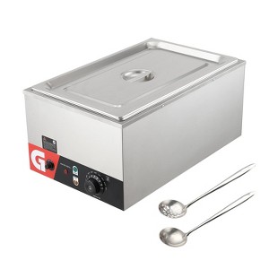 Commercial Food Warmers, Electric Steam Table – 1200W 20QT with 2 Spoons, Anti Slip Tripod, Full Size for Restaurants, Parties - 1 of 4