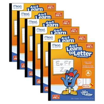 Mead® See and Feel® Learn to Letter w/Guidelines, 40 Sheets Per Tablet, PK-1, Pack of 6
