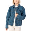 Alpine Swiss Womens Denim Jacket Classic Trucker Jean Jacket Button Up Coat - 4 of 4