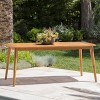 VYNXARIA Outdoor Dining Table with Acacia Wood Frame, Teak - 2 of 4