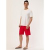 Lars Amadeus Men's Solid Color Elastic Waist Beach Swimwear Shorts - 4 of 4