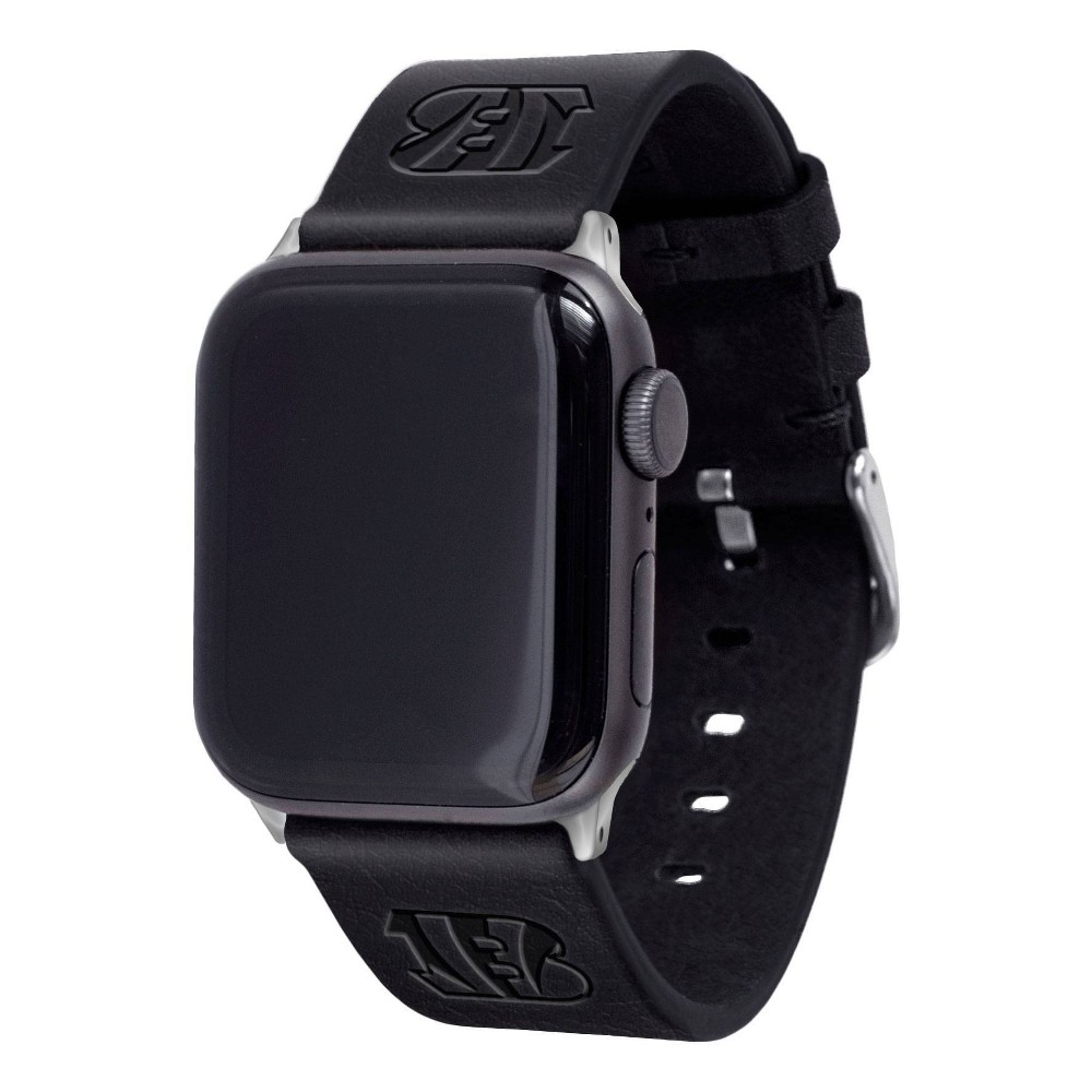 Photos - Watch Strap NFL Cincinnati Bengals Apple Watch Compatible Leather Band 42/44/45/49mm 