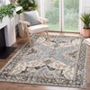 Washable Vintage Floral Print Living Room Rugs, Soft Non Slip Oriental Bedroom Carpet, Large Home Decor Rugs - 2 of 4