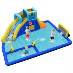 Costway Inflatable Water Slide Bounce House Climbing Wall without Blower