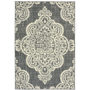 Oriental Weavers Marina 5929E Grey/ Ivory Indoor/Outdoor Area Rug - 1'9" x 3'9" - 1 of 4