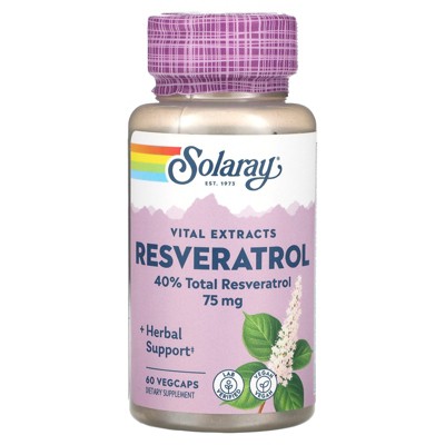 Solaray Vital Extracts, Resveratrol, 75 mg, 60 VegCaps
