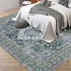 COZONY Washable Oriental Area Rug,Vintage Design Printed Floral Carpet,Stain Resistant Non Slip Rubber Back for Living Room Bedroom Dining Home - 3 of 4