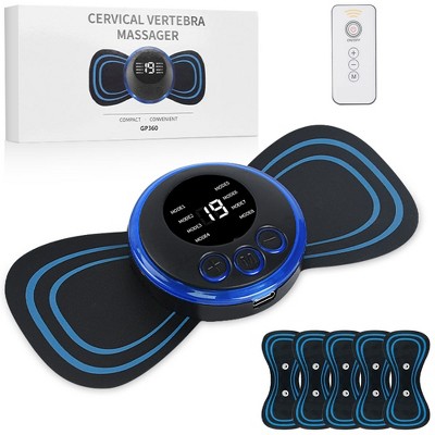 Mini Muscle Body Massager with 5 Replaceable Pads and 19 Speed 8 Modes for Pain Relief for Full Body and Relaxation of Arm, Leg Shoulder, Waist