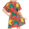 HAPPY BAY Women's Summer Loose Front Tie Swimsuit Vacation Beachwear Swim Dress Cover Ups X-Large-XX-Large Multicolored Floral - 3 of 4