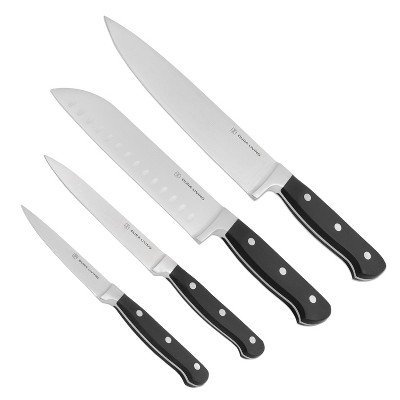 Dura Living® Signature Forged 4-piece Kitchen Knife Set - Black : Target