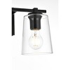 Elegant Lighting Kacey 2 light Black and Clear Bath Sconce - 4 of 4