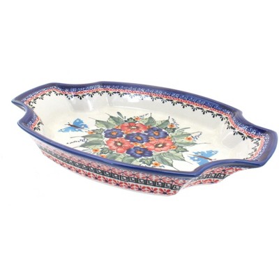 serving tray blue