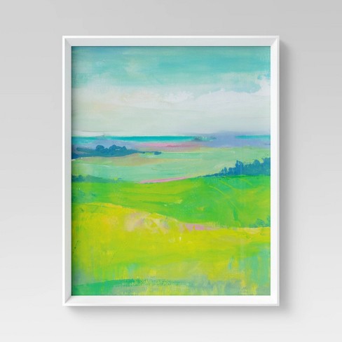 24" X 30" Watercolor Landscape Framed Wall Art - Opalhouse™ : Target