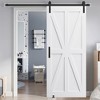 COWLOWN Barn Door Slab with Sliding Hardware Kit, 6.6FT Track + Floor Guide + Handle, Moisture-proof Interior Door - 3 of 4