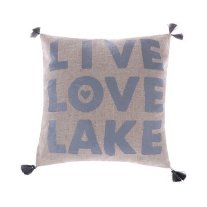 Live Love Lake with Tassels Pillow - Levtex Home - 1 of 3