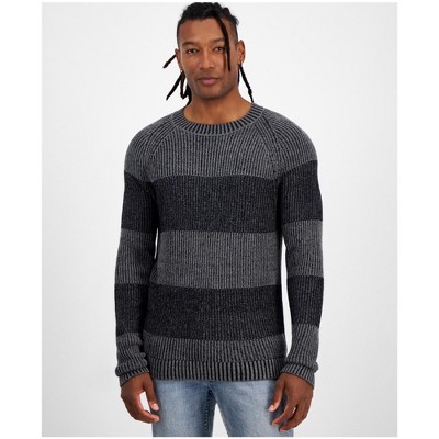 I.N.C International Concepts Mens Plaited Pullover Sweater, Black, X-Small