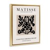 Stupell Industries Abstract Contemporary Black Floral Design Matisse Typography Floating Frame Canvas Art, Gold, 25" x 31" - 2 of 4