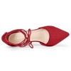 Allegra K Women's Pointed Toe Chunky Heels Lace Up Sandals Pumps - 4 of 4