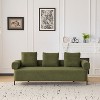 PAGED 3 Seater Upholstered Sofa Oversized Comfy Couch with 3 Plush Pillows, Rolled Armrests for Living Room, Home Office - 2 of 4