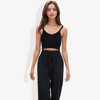 Anna-Kaci Women's Knit Crop Top with Spaghetti Straps and Ribbed Hem Summer Tank Top - 4 of 4
