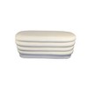 Thor 44" Oval Modern Velvet Fabric Ottoman in Dove White - 4 of 4